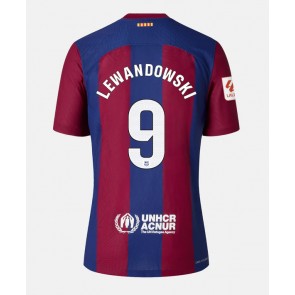 Barcelona Robert Lewandowski #9 Hjemmebanetrøje Dame 2023-24 Kort ærmer